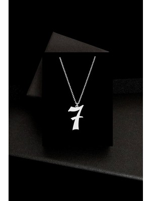 Unisex 925 Ayar Gümüş Uğurlu Sayı Rakam Kolye