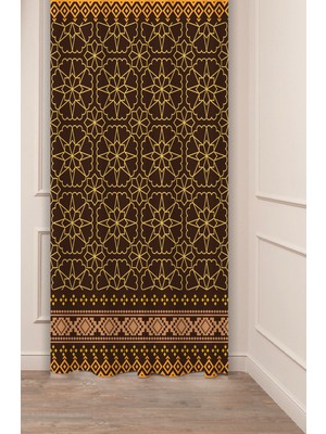 Greendecor Otantik, Anadolu, Etnik Desenli Özel Tasarım Dijital Baskılı (Tek Kanat) Modern Şık Fon Perde