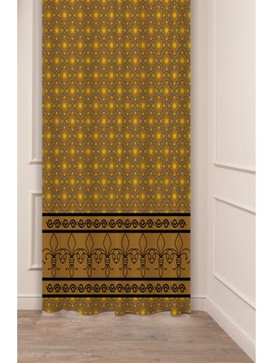 Greendecor Otantik, Anadolu, Etnik Desenli Özel Tasarım Dijital Baskılı (Tek Kanat) Modern Şık Fon Perde