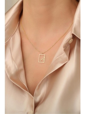 925 Ayar Gümüş Harfli Kolye