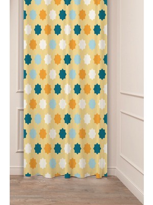 Greendecor Otantik, Anadolu, Etnik,bohem Desenli Özel Tasarım Dijital Baskılı (Tek Kanat) Modern Şık Fon Perde