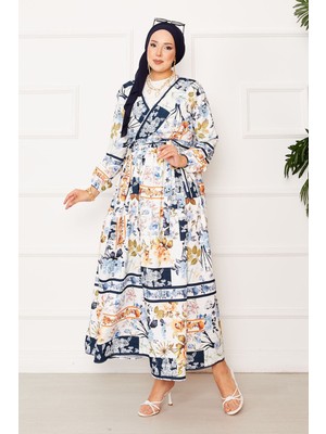 EFL Yanları Bağlamalı Etekli Modal Takım Lacivert