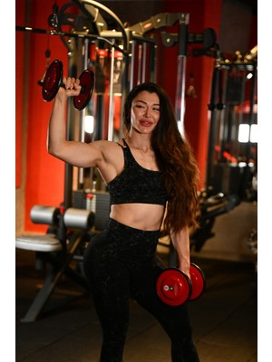 gymphoenix Tokyo Siyah Asit Bra Tayt Takım