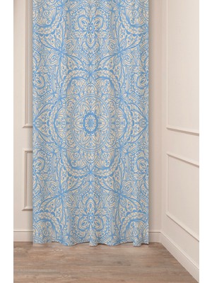 Greendecor Otantik Anadolu Motifleri Eski Antik Desenli Özel Tasarım Dijital Baskılı (Tek Kanat) Şık Fon Perde