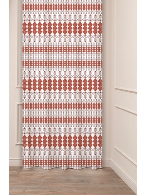 Greendecor Otantik Anadolu Motifleri Eski Antik Desenli Özel Tasarım Dijital Baskılı (Tek Kanat) Şık Fon Perde