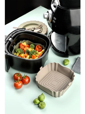 Mutfak Köşesi Airfryer Silikon Pişirme Kabı Tüm Airfryer'lere Uyumlu