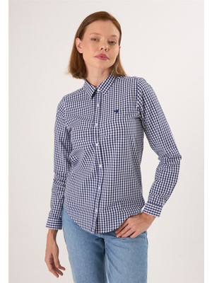 Felix Hardy Kareli Uzun Kollu Gömlek - Lacivert