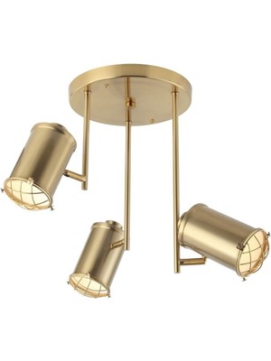 Normadia Şık 3'lü Antik Lak Plafonyer E14 E27 Uyumu, Modern ve Zarif Tasarım