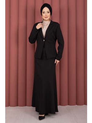 HP Business Blazer Ceket Etek Ikili Takım Siyah