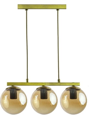 Normadia Modern 3'lü Bal Camlı Avize, Salon, Mutfak ve Yatak Odası Için Şık Tasarım