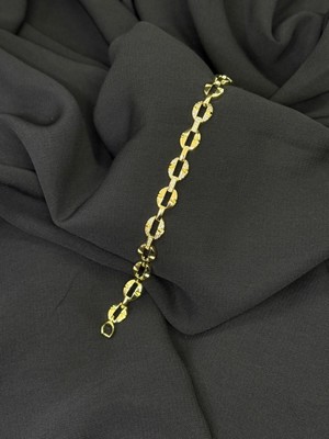 14K Gold Renk Kaplama cm Arpa Zirkon Bileklik