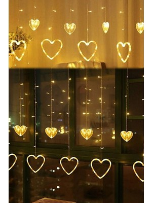 urfakent bilişim ve medya danışmanlık Asılabilir Sarkım Ledli Kalpli Modlu Dekoratif Ev Oda Bahçe Aydınlatma Sarkıtma Ledi