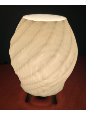 Dekoratif 3D Pla Baskı Modern Tasarımlı Abajur V8