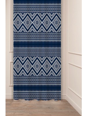 Greendecor Otantik Anadolu Motifleri Eski Antik Desenli Özel Tasarım Dijital Baskılı (Tek Kanat) Şık Fon Perde