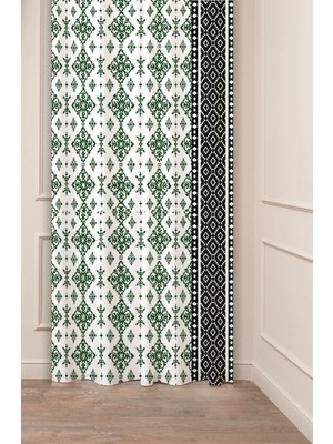 Greendecor Otantik, Anadolu, Etnik Desenli Özel Tasarım Dijital Baskılı (Tek Kanat) Modern Şık Fon Perde