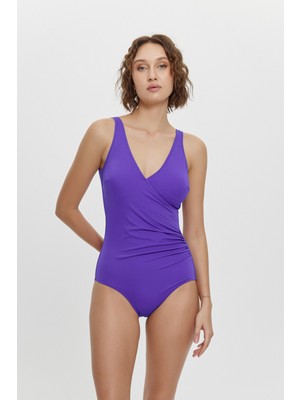 Louren Kruvaze Yaka Kadın Mayo – Ince Kaplı, Hızlı Kuruyan Toparlayıcı Model