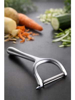 Primanova Paslanmaz Çelik Dikey Soyucu - Metalik