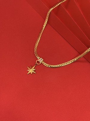 Yıldız Ezme Zincirli Kolye