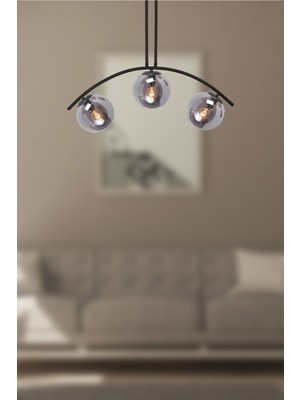 Normadia Şık Siyah Kasa ve Füme Camlı Modern Yemek Masası ile Salonunuza Stil Katın