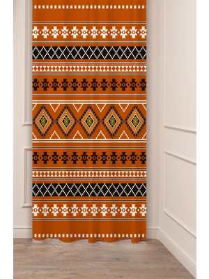 Greendecor Otantik, Anadolu, Etnik Desenli Özel Tasarım Dijital Baskılı (Tek Kanat) Modern Şık Fon Perde