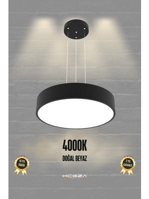 Normadia 40CM Siyah Sarkıt LED Avize, Modern Tasarım, Salon ve Mutfak Için