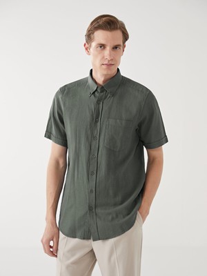 Lc Waikiki Yeni Sezon Regular Fit Kısa Kollu Poplin Erkek Gömlek