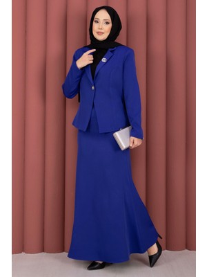 HP Business Blazer Ceket Etek Ikili Takım Saks