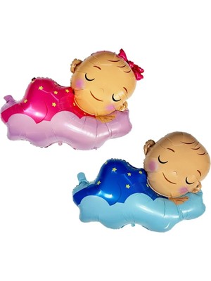 Cinsiyet Belirleme Partisi Kız Mı Erkek Mi Boy Or Girl Uyuyan Bebek Folyo Balon