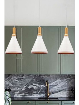 Normadia Üçlü Beyaz Sarkıt Lamba, Modern ve Şık Aydınlatma Seti