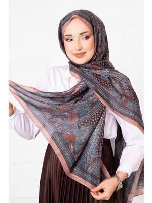 Kbr Peçpört Desenli Pamuklu Şal -18