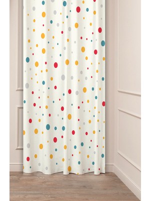 Greendecor Bohem Vazo Çiçek Yaprak Desenli Özel Tasarım Dijital Baskılı (Tek Kanat) Soft Modern Şık Fon Perde