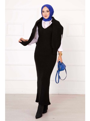 Mo Croplu İkili Takım Siyah