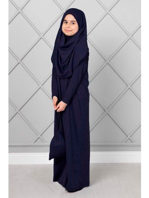 Md Tesettür Çocuk Namaz Elbisesi Lacivert