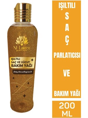 urfakent bilişim ve medya danışmanlık Işıltılı Saç Parlatıcısı ve Bakım Yağı 200 ml