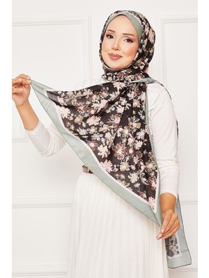 Msc Kasımpatı Desen Tesettür Şal Mint