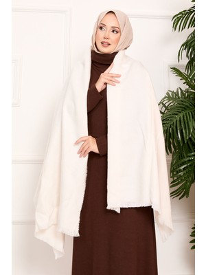 Düz Omuz Şalı Ekru