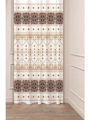 Greendecor Otantik, Anadolu, Etnik Desenli Özel Tasarım Dijital Baskılı (Tek Kanat) Modern Şık Fon Perde