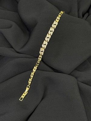 14K Gold Renk Kaplama cm Zirkon Bileklik