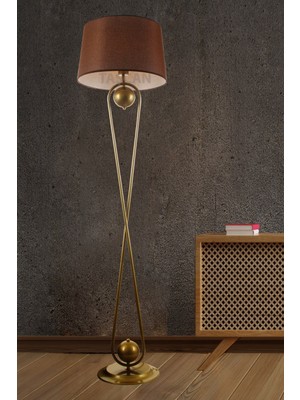 Normadia Şık Kahverengi Tekli Eskitme Lambader, Modern ve Zarif Tasarım