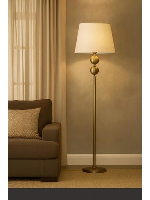 Normadia Şık ve Modern Iki Toplu Krem Renkli Eskitme Lambader