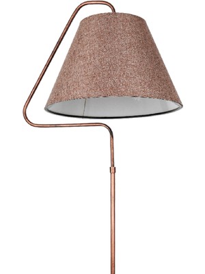 Normadia Şık Siyah Bakır Patine Lambader, Rose Emma Üçgen Tasarım, Gülkurusu Detaylı