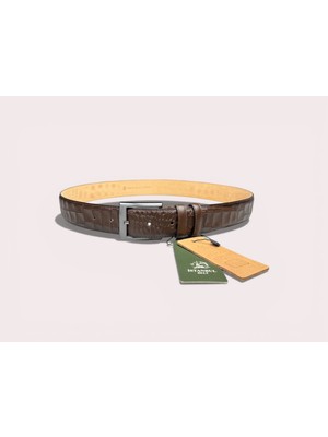 İstanbul Belt Croco Desenli Hakiki Deri Erkek Kemer – 3,5 cm – Klasik & Şık Tasarım – Renk ve Boy Seçenekleri