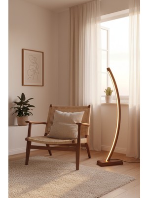 Normadia Ahşap LED Dekoratif Lambader, Şık ve Modern Ev Aydınlatması