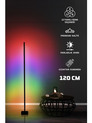 Normadia Renkli LED Lambader, Uzaktan Kumandalı, Modern ve Şık Aydınlatma Parçası