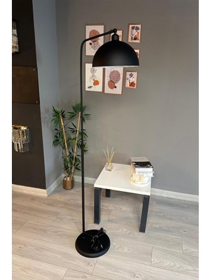 Normadia Modern Siyah Hareketli Metal Lambader, Oturma ve Çalışma Alanları Için Şık