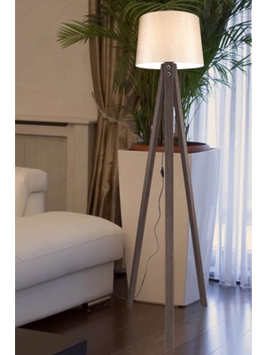 Normadia Şık Ceviz Ayaklı Pudra Lambader, Modern ve Estetik Tasarım