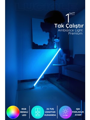 Normadia Renkli Rgb LED Şerit Işık, Uzaktan Kumandalı, Animasyonlu Aydınlatma