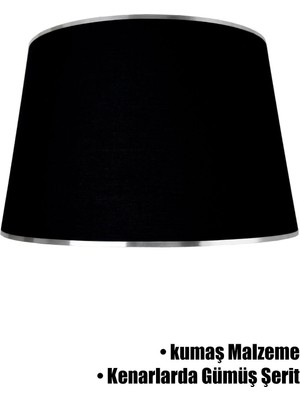 Normadia Modern Siyah Gümüş Şeritli Lambader Şapkası, Şıklığınız Tamamlayıcı Aksesuar