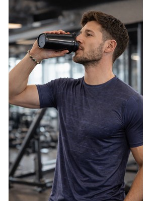 Erkek Desenli Slım Fıt Kısa Kol T-Shırt – Hafif, Esnek ve Nefes Alabilir