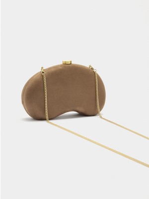 Parfois Deri Efektli Oval Parti Çantası